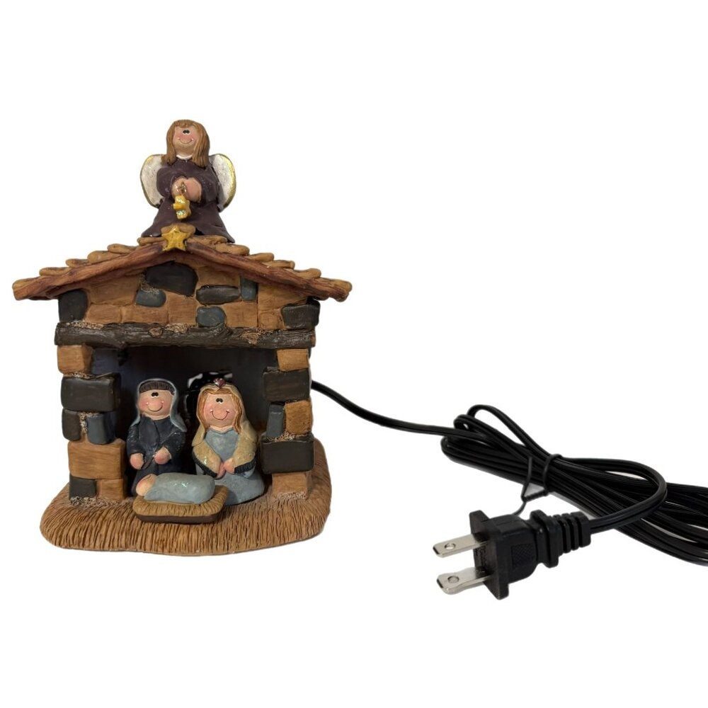 Cathy Guisewite Cartoon Lighted Nativity Scene